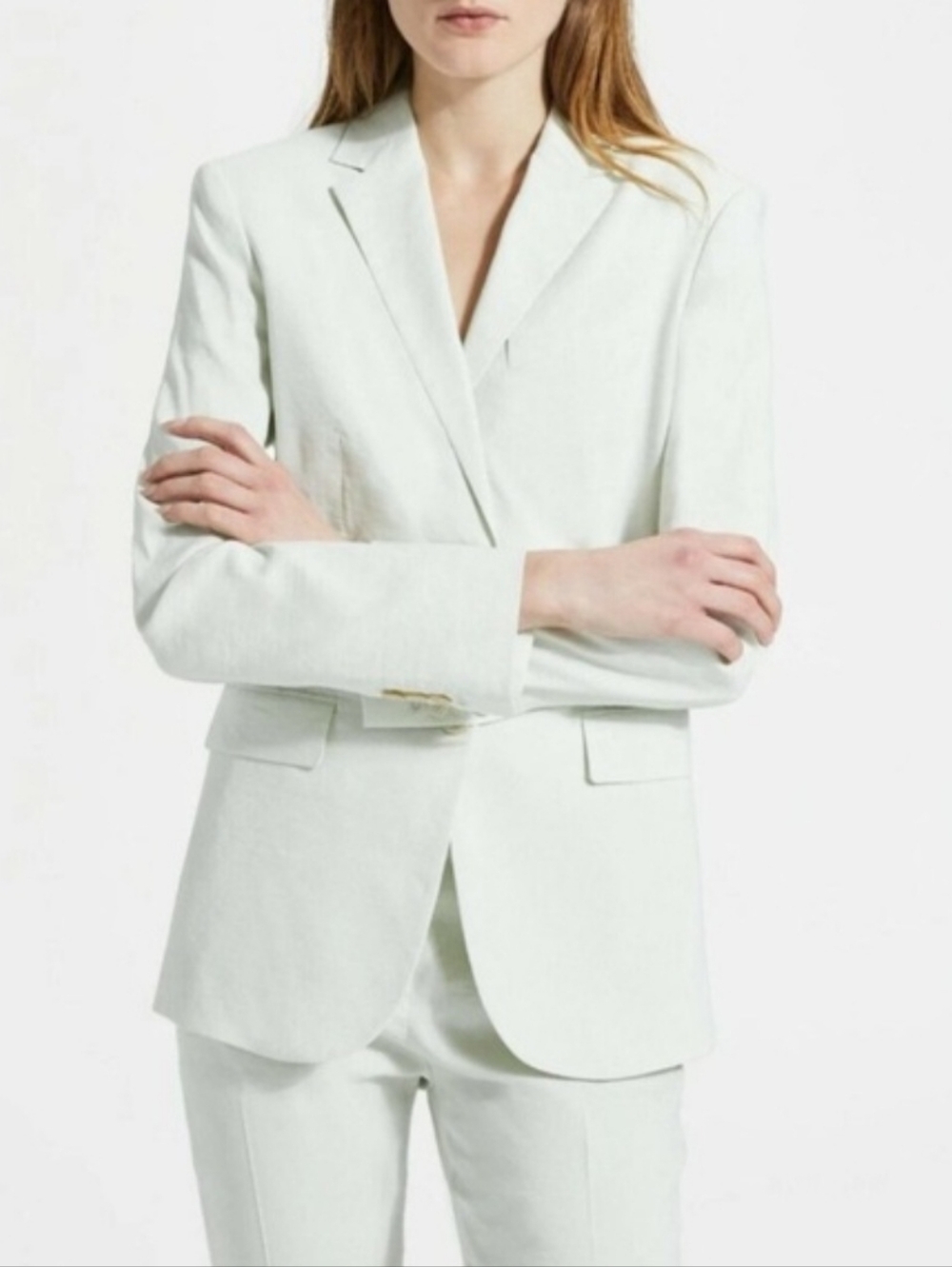 Theory Light Green Linen Blazer